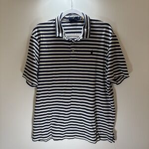 POLO Ralph Lauren Men's Navy/White Striped Shirt Size XL Old Money Preppy